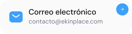 Correo electrónico de contacto: contacto@ekinplace.com
