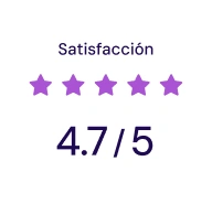 Calificación de satisfacción: 4.7 de 5 estrellas
