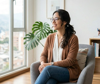 Paciente en casa gestionando su salud con Ekinmed